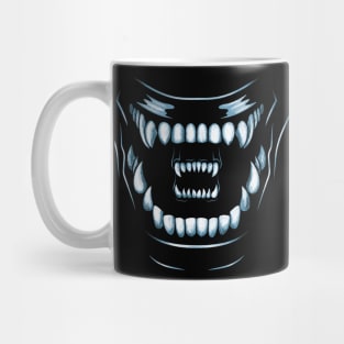 The scariest mouths in the universe... Blue Mug